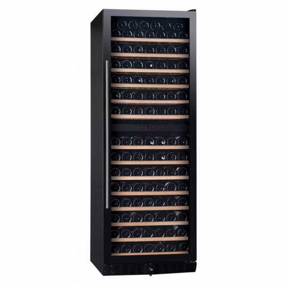 Винный шкаф компрессорный встраиваемый DUNAVOX DX-181.490DBK 2 температурные зоны