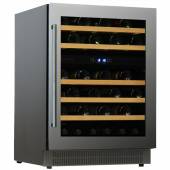 Винный шкаф компрессорный, под столешницу DUNAVOX DAU-46.146DSS 2 температурные зоны