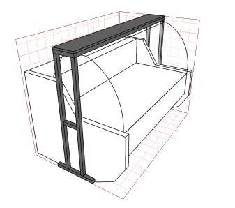 Торговая надстройка над витриной Илеть 1.2  Торговая надстройка над витриной Илеть 1.2