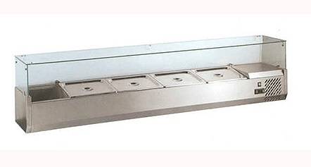 Витрина холодильная нстольная Koreco VRX 1500/380 (395 II)  вместимость 5хGN1/3+GN1/2 статика