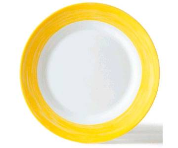 Тарелка d=195 мм желтый край Браш 49139  37304 /6/ Тарелка d=195 мм желтый край Браш 49139  37304 /6/
