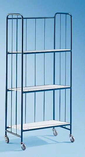 Тележка-стеллаж для прачечной ТП21.3 ОЛДАК 3 полки МДФ, 3 высоких борта Тележка-стеллаж для прачечной ТП21.3 ОЛДАК 3 полки МДФ, 3 высоких борта