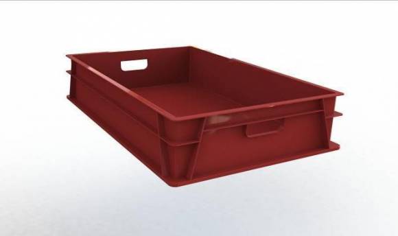 Ящик сплошной хлебный 740х465х145мм прямой зеленый 65062 Ящик сплошной хлебный 740х465х145мм прямой зеленый 65062