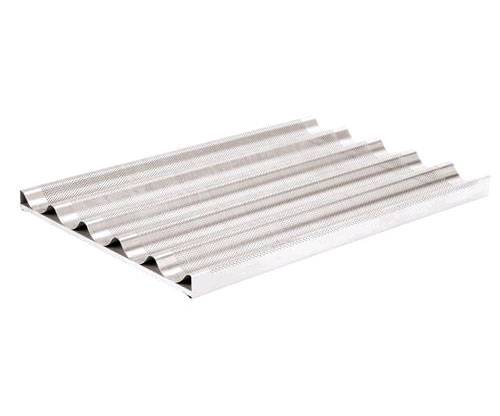 Противень 600х400мм алюминиевый 5-и волновой для багетов Apach