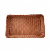 Корзина для хлеба прямоуг. 53*32*9 см. коричневая полиротанг MGprof 68433