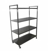 Тележка-стеллаж для прачечной ТП33 ОЛДАК открытый 4 полки нерж. Тележка-стеллаж для прачечной ТП33 ОЛДАК открытый 4 полки нерж.