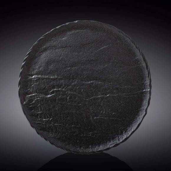 Тарелка 255мм круглая Wilmax  WL-661126/A черная /3/24/