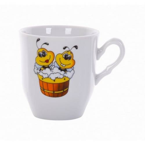 Кружка 250 мл фаянс Пчелы 9258 /24/ Кружка 250 мл фаянс Пчелы 9258 /24/