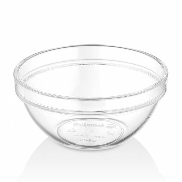 Салатник 225/175 мл. d=105 мм. h=47 мм. круглый, поликарбонат, прозрачный, штабелир. GP 76882
