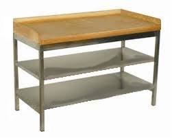 СП2ПМР Стол производственный для мучных работ 1100*500*850мм с 2-мя полками, 3-мя бортами СП2ПМР Стол производственный для мучных работ 1100*500*850мм с 2-мя полками, 3-мя бортами