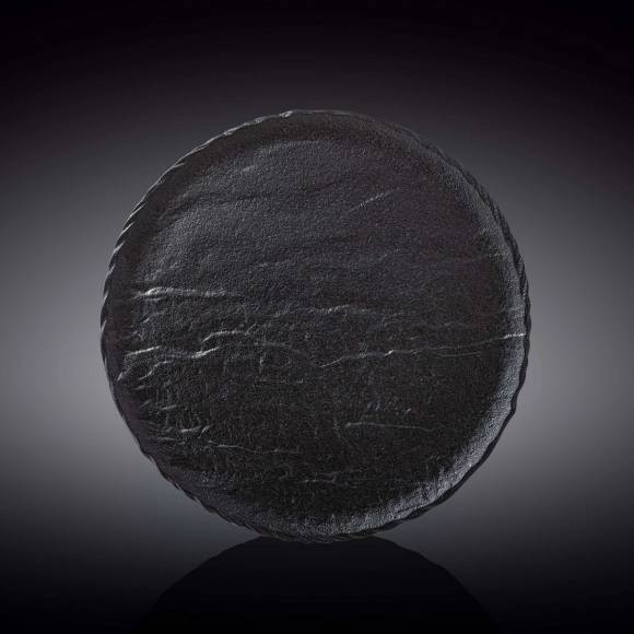 Тарелка 230мм круглая Wilmax  WL-661125/A черная /3/24/