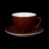 Чайная пара 200мл Corone Gusto коричневая фк1722