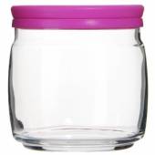 Банка для сыпучих  650мл с розов. крышкой Cesni Pasabahce-завод Бор 43003 /12/