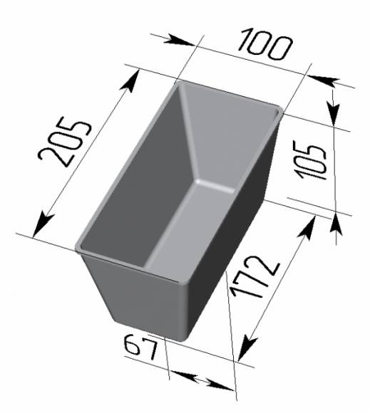Форма для хлеба Спика 10-3 (205 х 100 х 105 мм)