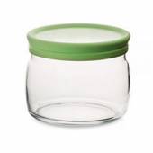 Банка для сыпучих  500мл с зеленой крышкой (Cesni) 43002.  /12/