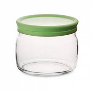 Банка для сыпучих  500мл с зеленой крышкой (Cesni) 43002.  /12/