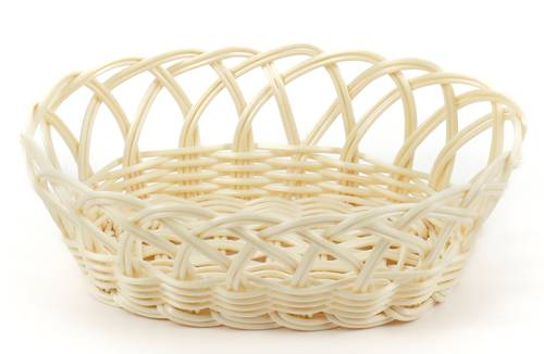 Корзинка овальная 215х140мм пластик бежевая  [Beige 4063, KT4063]