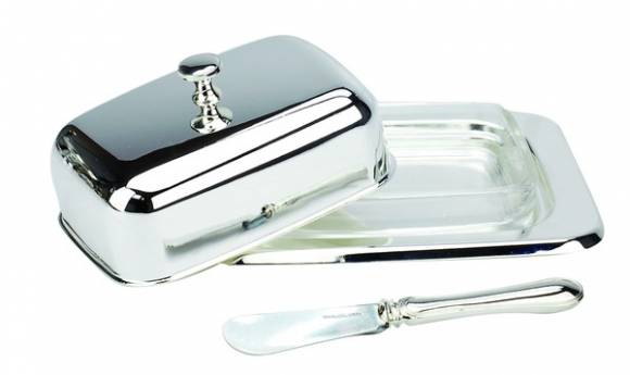 Масленка металлическая 180х120х70мм с крышкой и ножом Regent 198155 /6/ Масленка металлическая 180х120х70мм с крышкой и ножом Regent 198155 /6/