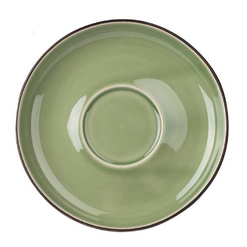 Блюдце «Сейдж»; фарфор; D=12см; зелен., бронз. «Кунстверк» HL374570 Блюдце «Сейдж»; фарфор; D=12см; зелен., бронз. «Кунстверк» HL374570