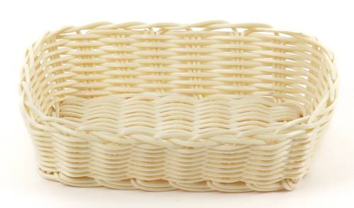 Корзинка прямоугольная 210х145мм пластик бежевая [Beige 3528, KT3053]