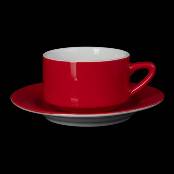 Чайная пара 250мл Corone Gusto красная фк1741