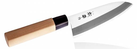 Нож Сантоку Tojiro Fuji Cutlery 165мм сталь Мо-V, рукоять дерево #9000 FC-79 Нож Сантоку Tojiro Fuji Cutlery 165мм сталь Мо-V, рукоять дерево #9000 FC-79
