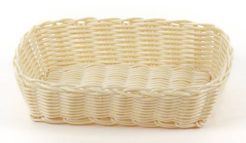 Корзинка прямоугольная 245х165мм пластик бежевая  [Beige 3529, KT3054] кт1915