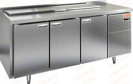 Стол холодильный для салатов Hicold SL2-111GN (1/6)  с крышкой