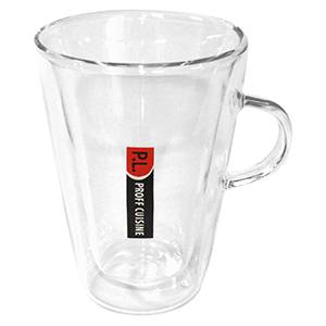 Кружка 250мл с ручкой термостойкое стекло, двойные стенки  P.L.-Proff Cuisine YSSCB-6209 Кружка 250мл с ручкой термостойкое стекло, двойные стенки  P.L.-Proff Cuisine YSSCB-6209