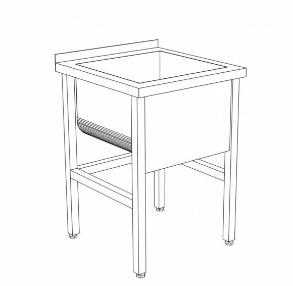 ВМ1 Ванна моечная сварная 1-а секционная 500*700*850 гл.450 с бортом ВМ1 Ванна моечная сварная 1-а секционная 500*700*850 гл.450 с бортом