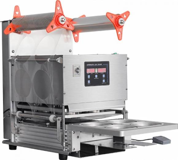 Запайщик лотков автоматический Hualian HL-95A (d150) SS (уголок для открывания, таймер) Запайщик лотков автоматический Hualian HL-95A (d150) SS (уголок для открывания, таймер)