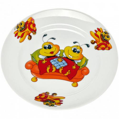 Тарелка мелкая 170мм фаянс Пчелы 4078 /20/ Тарелка мелкая 170мм фаянс Пчелы 4078 /20/