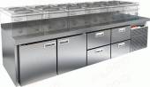 Стол холодильный HICOLD GN 1122/TN LT SH  2 двери 4 ящика Стол холодильный HICOLD GN 1122/TN LT SH  2 двери 4 ящика