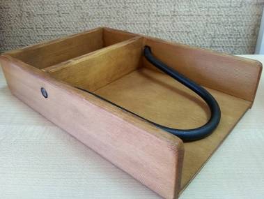 Органайзер сервировочный Loft 2 секции H=4,5,L=21,B=14см дерево, металлич. дуга-держатель Органайзер сервировочный Loft 2 секции H=4,5,L=21,B=14см дерево, металлич. дуга-держатель