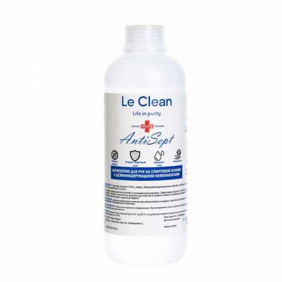 Антисептик на спиртовой основе 1л Le Clean ANTISEPT /12/
