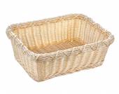 Корзинка прямоугольная 380х280х130мм пластик бежевая [Beige 5133E]