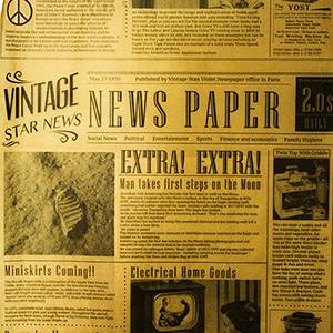 Бумага для подачи "Газета" 305х305мм  VINTAGE желтый Б00077 04146654 /1000/ Бумага для подачи "Газета" 305х305мм  VINTAGE желтый Б00077 04146654 /1000/