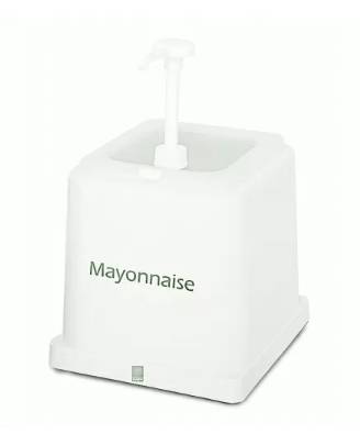 Диспенсер для соусов,"Майонез" 2 литра, белый,пластик Диспенсер для соусов,"Майонез" 2 литра, белый,пластик