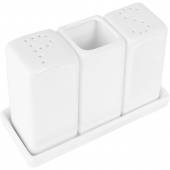 Набор для специй 3 предмета на подставке H=90 L=140 B=55мм «Кунстверк» A2429 /1/48/ Набор для специй 3 предмета на подставке H=90 L=140 B=55мм «Кунстверк» A2429 /1/48/