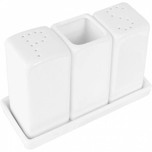 Набор для специй 3 предмета на подставке H=90 L=140 B=55мм «Кунстверк» A2429 /1/48/