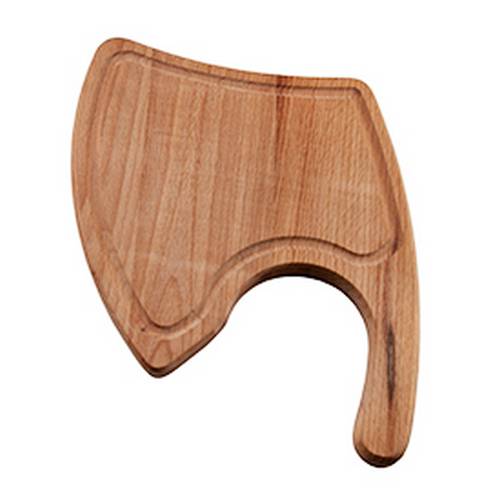 Доска для подачи 300*230*20 мм. "топор" с желобком и ручкой, бук Доска для подачи 300*230*20 мм. "топор" с желобком и ручкой, бук