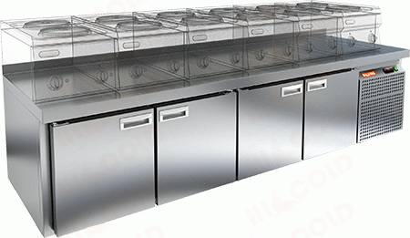 Стол холодильный HICOLD SN 1111/TN LT SH  4 двери  Стол холодильный HICOLD SN 1111/TN LT SH  4 двери