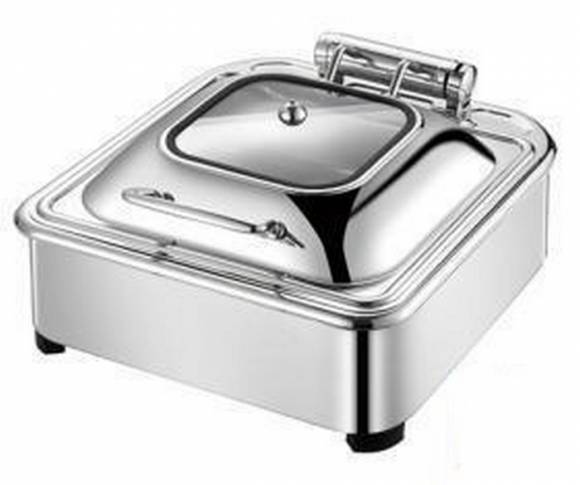 Чафинг-диш MVQ DELUX 6 л с откидной крышкой квадратный Чафинг-диш MVQ DELUX 6 л с откидной крышкой квадратный