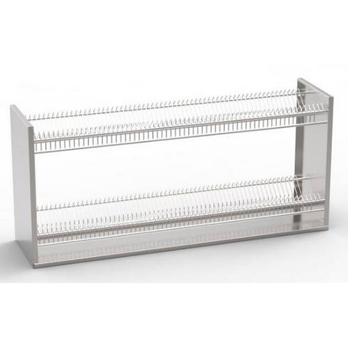 Полка для сушки тарелок и стаканов 2-х уровневая 560*300*500 (эконом) с поддоном Полка для сушки тарелок и стаканов 2-х уровневая 560*300*500 (эконом) с поддоном