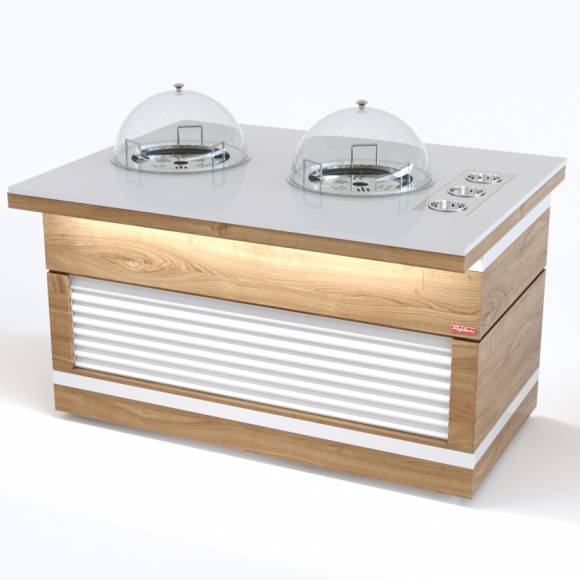 Прилавок диспенсер для тарелок тепловой островной RBN43HSI-ЖЖ ШС Filin 1475x1100x860мм Прилавок диспенсер для тарелок тепловой островной RBN43HSI-ЖЖ ШС Filin 1475x1100x860мм