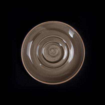 Блюдце 114мм  Corone Nature серо-коричневое /36/