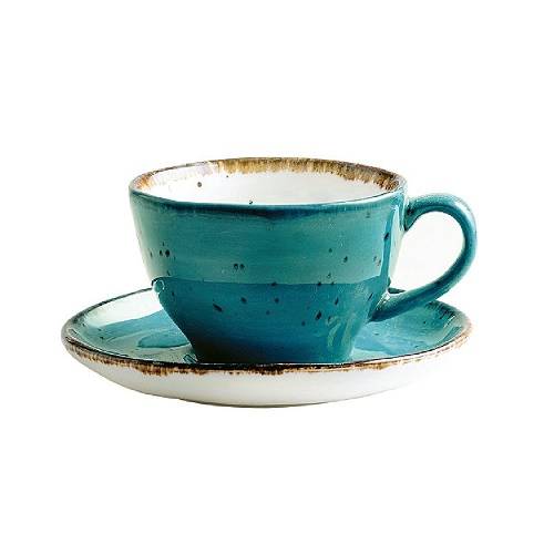Кофейная пара 100мл фарфор Fusion Green Sea P.L. 81223235 /6/