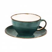 Чашка с блюдцем 375мл фарфор Fusion Green Sea P.L. 81223159 /4/