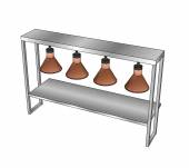 ДП2 полка дополнительная 1630*300, крепеж для  инфо.ламп