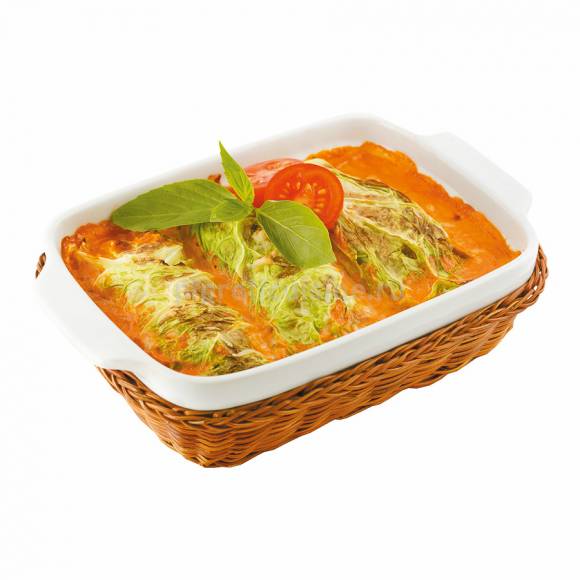 Блюдо фарфор.для запекания и подачи с плетеной подставкой 220х145мм "Ля Шеф"  Р.L. 99002704 /16/ Блюдо фарфор.для запекания и подачи с плетеной подставкой 220х145мм "Ля Шеф"  Р.L. 99002704 /16/